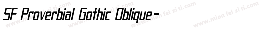 SF Proverbial Gothic Oblique字体转换